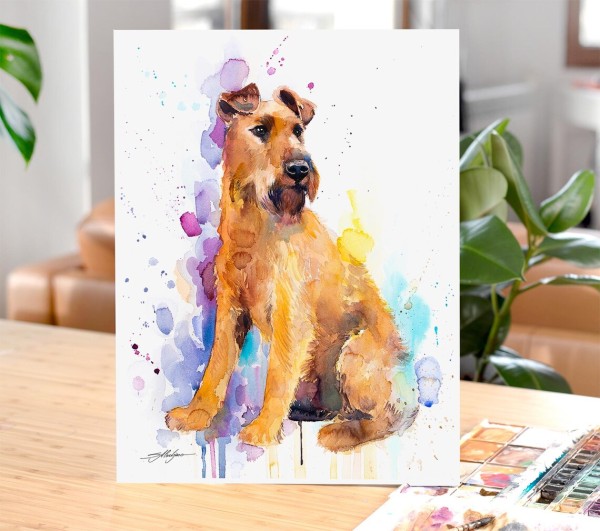 Aquarelldruck - Irish Terrier